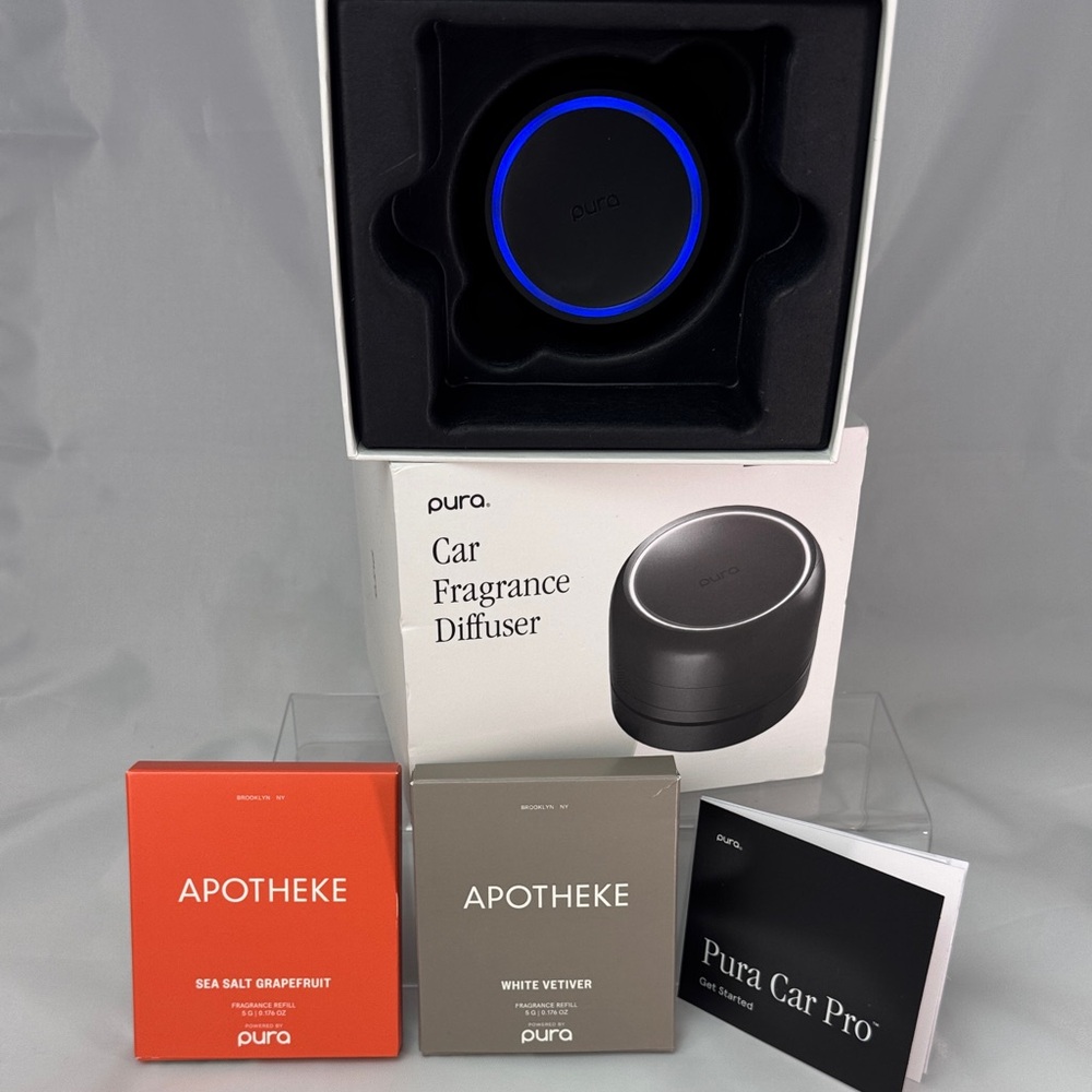 PURA x Apotheke Car Pro™ Set Fragrance Diffuser - Black w/ 2 scents